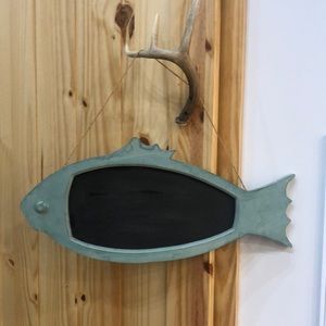Fish chalkboard sign